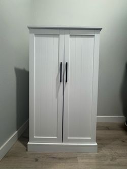 White storage cabinet
