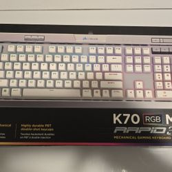 White Corsair K70 RGB MK.2 SE Mechanical Gaming Keyboard