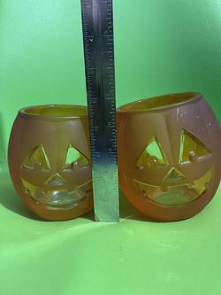 Vintage Pumpkin Candle Holders