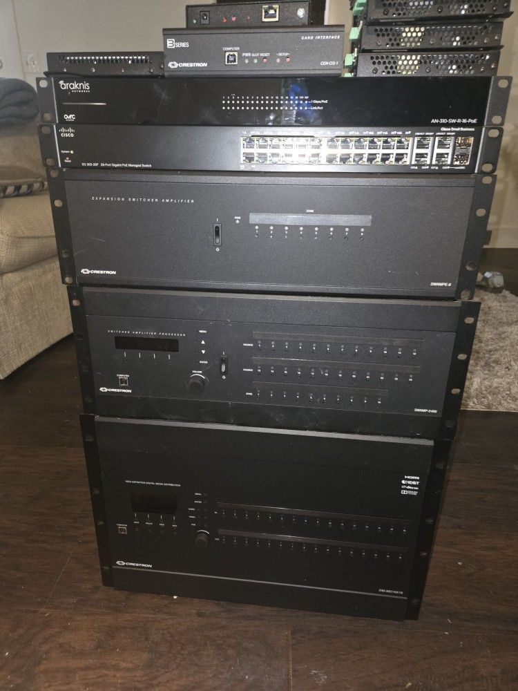 Crestron Controllers Amplifiers Video Matrix Network Complete System