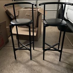 Two Black Stools For Sale