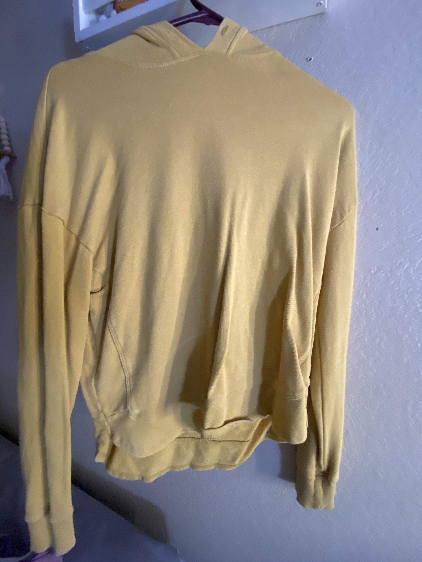 yellow thin hoodie