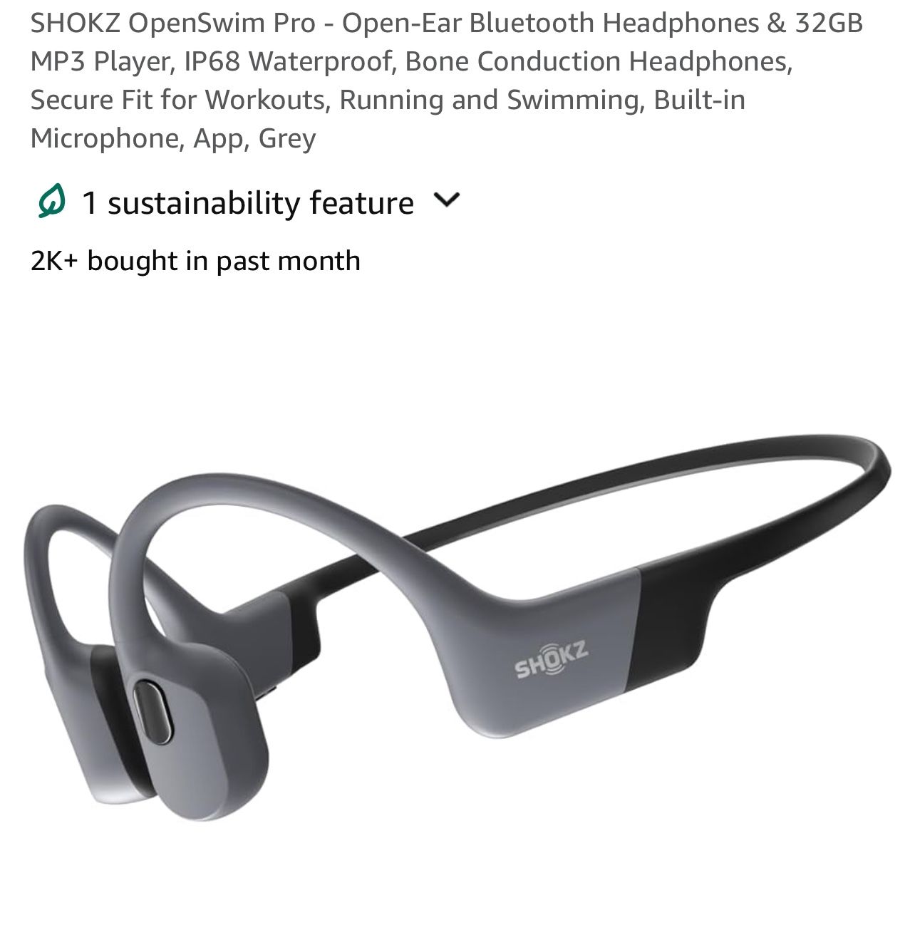 SHOKZ OpenSwim Pro - Open-Ear Bluetooth Headphones & 32GB MP3