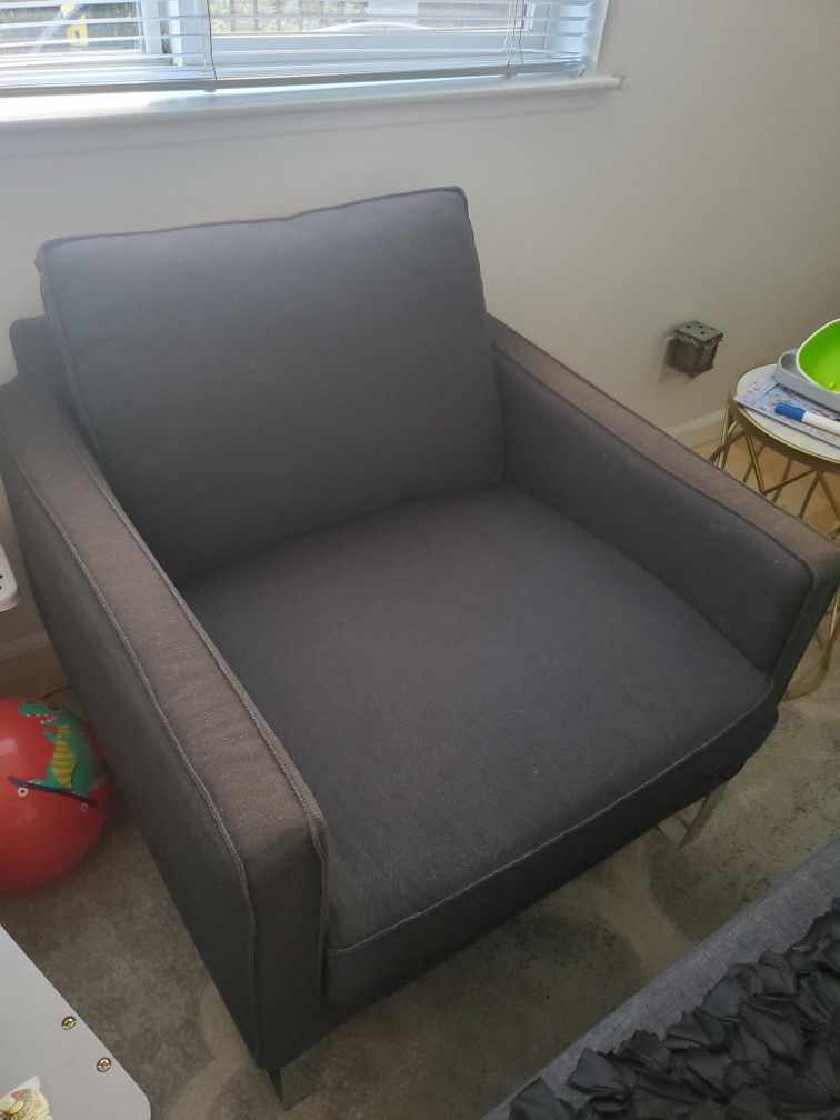 Ikea Single Seat Couch Dark Grey