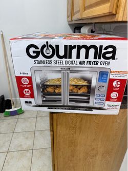 New Gourmia Stainless Steel Air Fryer Oven French Doors – Brand New”