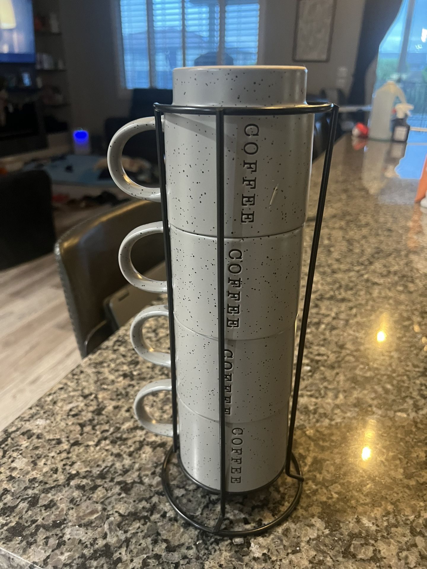 Grey Stacked Coffee Cups