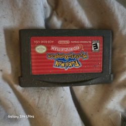 This is a Pokémon Mystery Dungeon: Red Rescue Team game cartridge for the Nintendo Game Boy Advance. 
