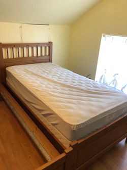 SET OF TWO TWIN BEDS with mattresses and box springs