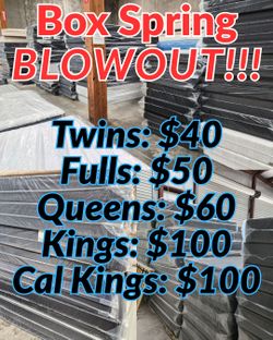 Box Spring Blowout - All Sizes!