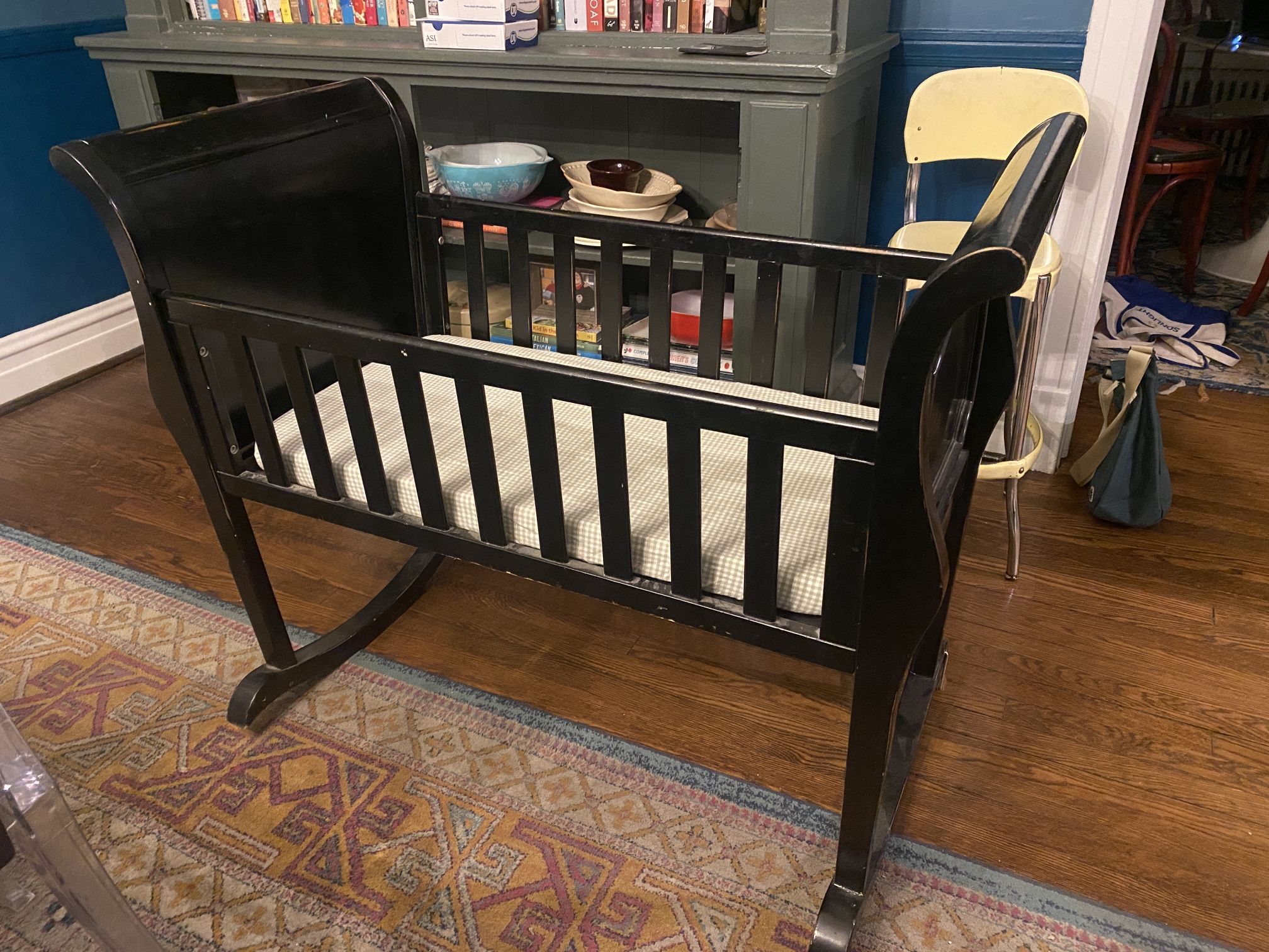 Wooden Cradle + Padded Mattress