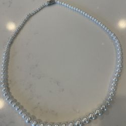 Faux pearl necklace