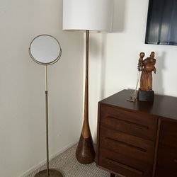 Adjustable Free Standing MCM Mid Century Vintage Antique Mirror 