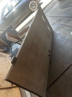 Exterior door with windows for viewing