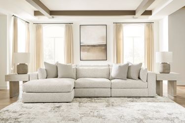 Ashbourne Estate Snowstone 3-Piece Sectional with Chaise