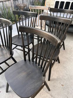 Set of six Rustic Windsor chairs