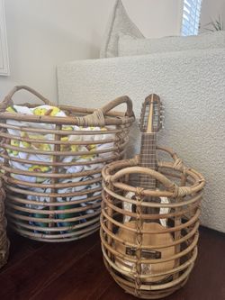 Boho Rattan Basket
