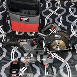 Porter Cable 18V NiCd Cordless 4 Piece Combo Kit