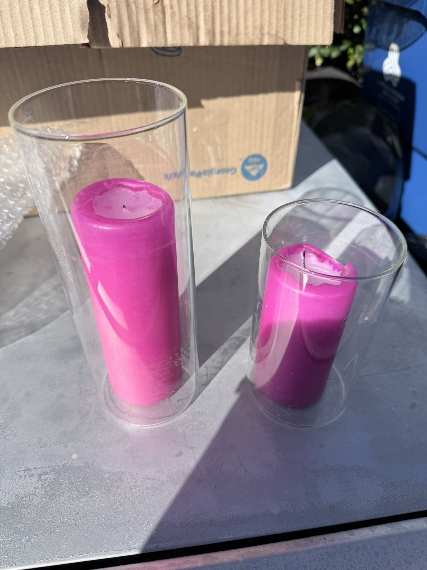 Candle Holders With Used Candles