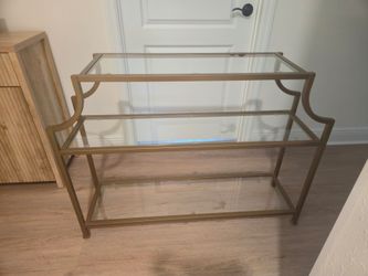 Gold and glass table