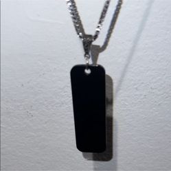 Men’s Dog Tag Box Chain Necklace