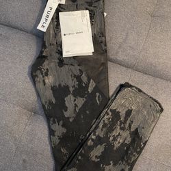 Purple Brand Jeans "Black Crackle Paint" 