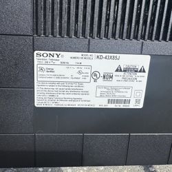 Sony 43” 4k HDR 
