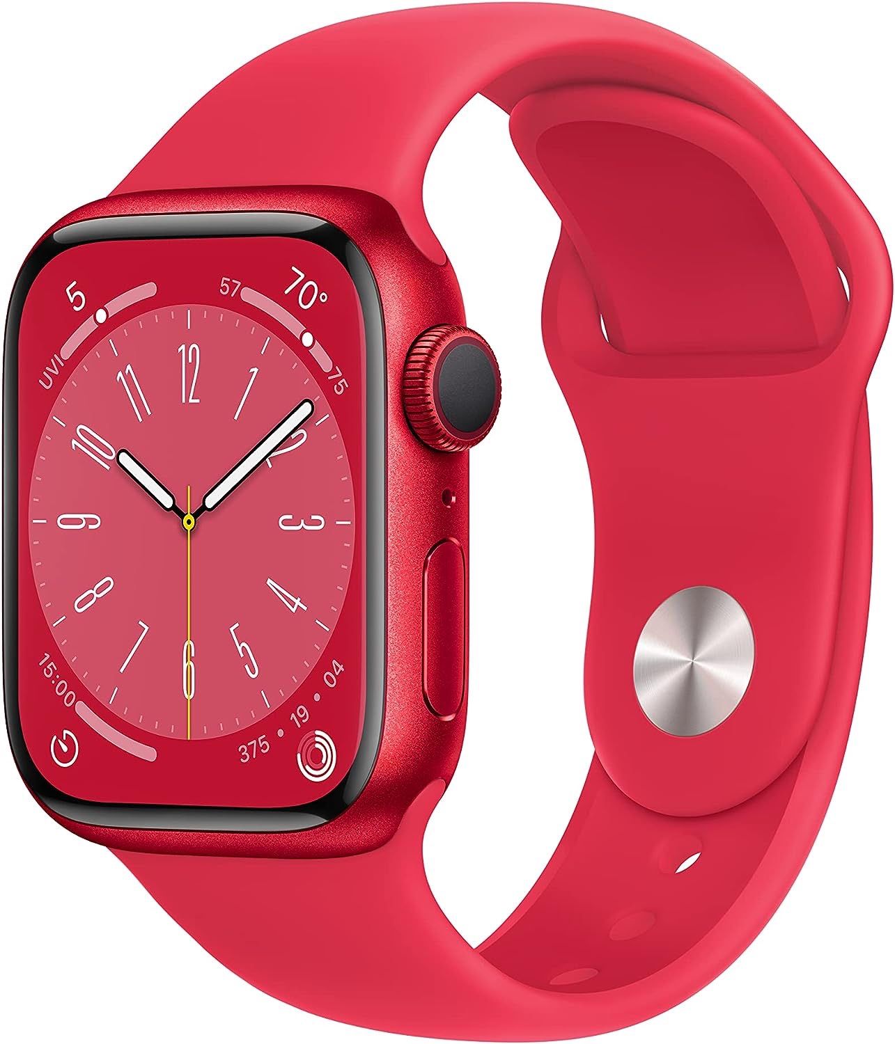 Brand New!!! In Box!!!  Apple Watch Series 8 [GPS 41mm] RED Aluminum Case  S/M. Retina Display, Water Resistant (HABLÓ ESPAÑOL)  