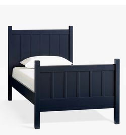 Pottery Barn Camp bed- Navy Blue Wood Twin Bed Frame