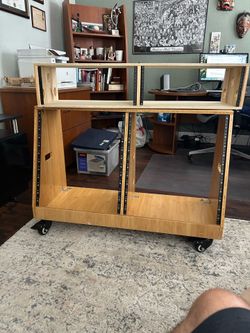 2x12U Slanted Studio Rack
