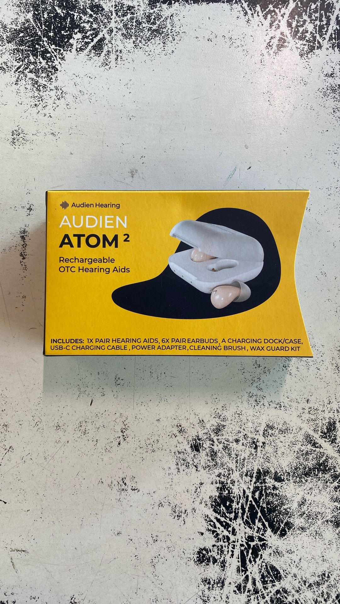 Audien Atom One OTC Hearing Aids - Wireless, Rechargeable, and Comfortable