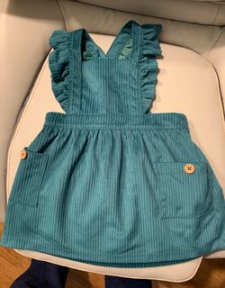 Corduroy overall baby girl dress