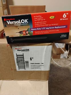 FastenMaster VersaLOK 6" Structural Wood Screws 6 boxes per case each box has 50 screws