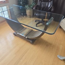 Glass office desk