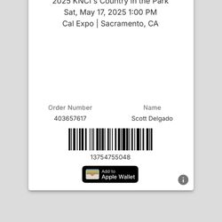 Country In The Park Ticket Sacramento 