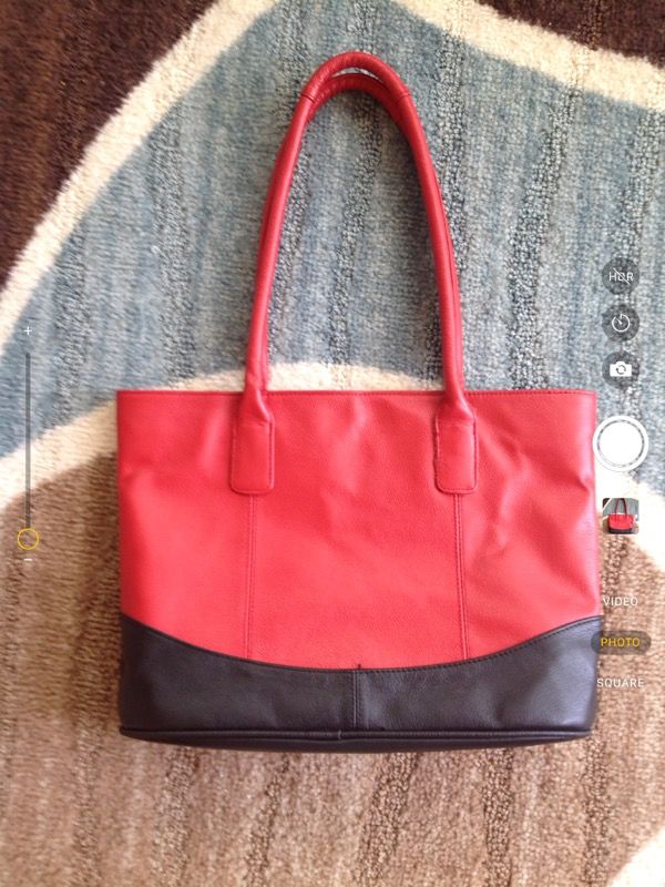 'Ameri Leather' Casual Leather Tote; Selling on eBags for $39.99 (plus shipping). 11 x 14.5 x 4 inches