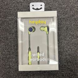 Wired Earbuds - Heyday™ Pastel Lime (Stylized): Built-in Microphone, Silicone Cushions