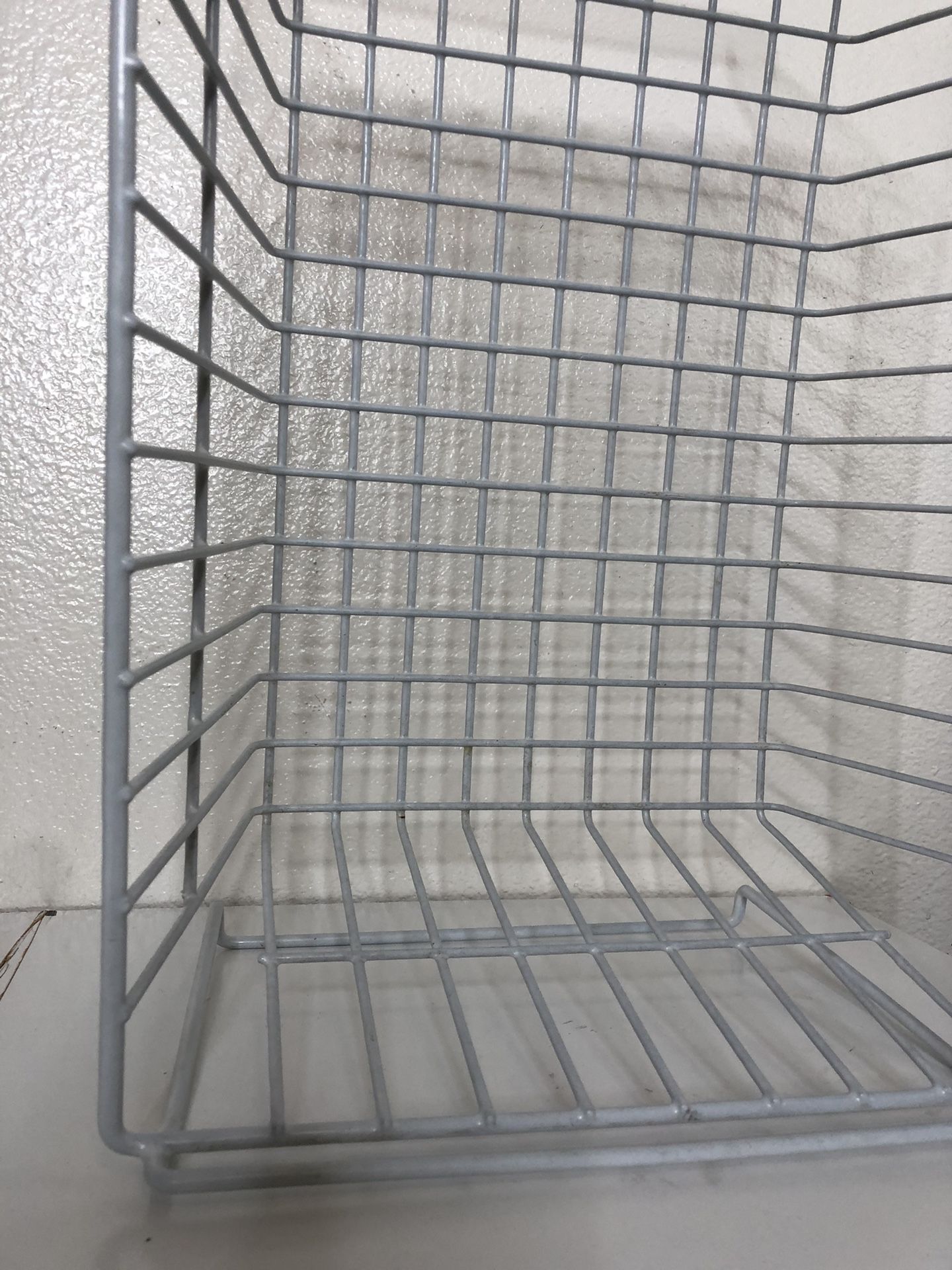 Wire Basket Shelf, White, 18 W X 8 1/2 H X 12 1/2 D