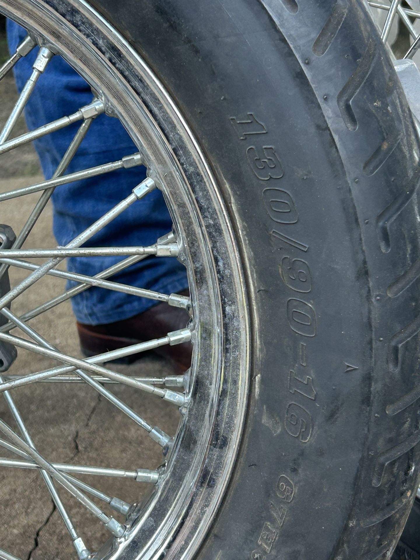 Harley Davidson Wheel And Dunlop Tire