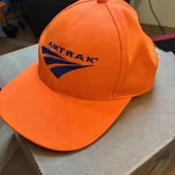 Vintage Amtrak Hat - Neon Orange