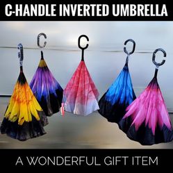 C Inverted Umbrella Colorful Flower Gift For Her 