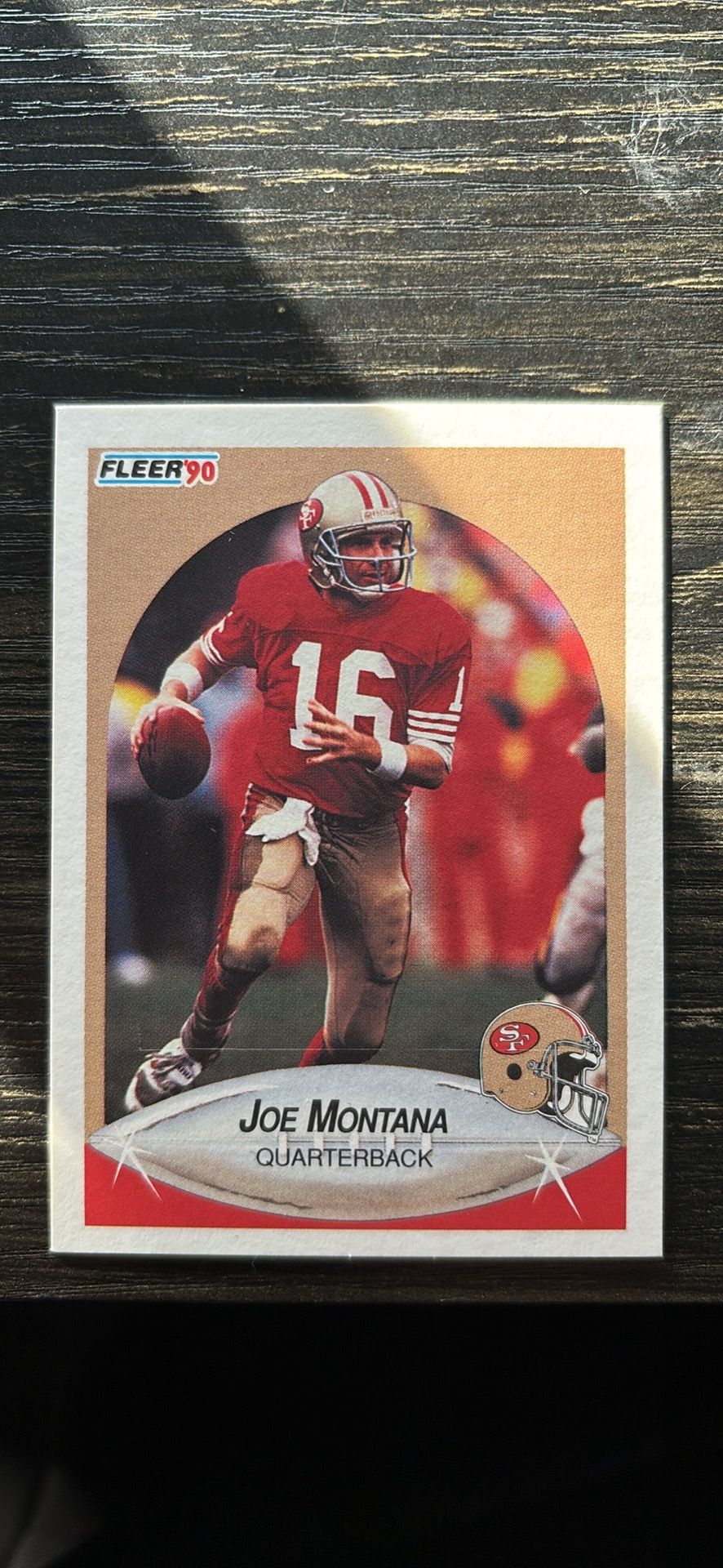 1990 Fleer Joe Montana #10 Error Card
