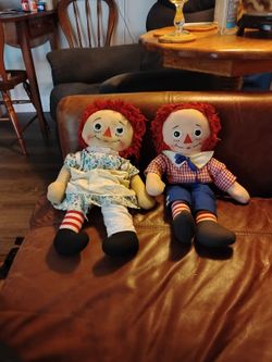 Dolls-Raggetty Ann & Andy - 16" Tall 