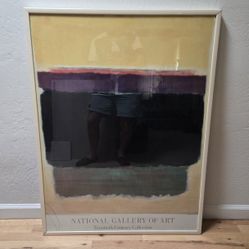 Rothko "Untitled" National Gallery Exhibition Lithograph Print 1988 Framed