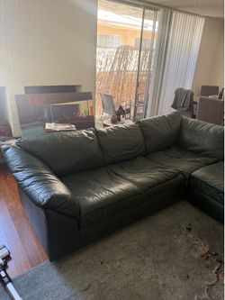 Leather Sectional Couch – Great Condition – 10’ x 8’