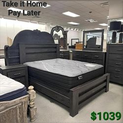 Brinxton Black Panel Bedroom Set