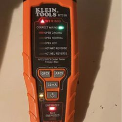 Klein Tools RT310 Receptacle Tester, AFCI and GFCI Outlet and Device Tester for North American AC Electrical Outlet Receptacles I DO ZELLE OR CASH 