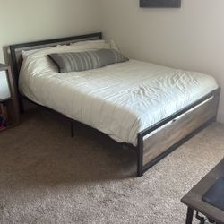 Queen Bed Frame + IKEA Mattress Combo