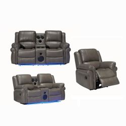 Loveseat Recliner And Chair 
