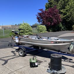 12-ft Sea king 2-electric Motors, 1-gas, New Seats, Wood oars,year Ok Battery, Other Misc, trailer, Asking $850