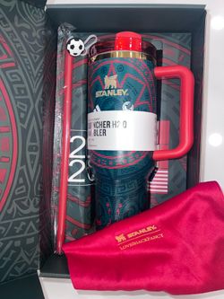 Stanley FIFA World Cup Quencher H2.0 40oz Red/Green Handle Lid Straw 3pc